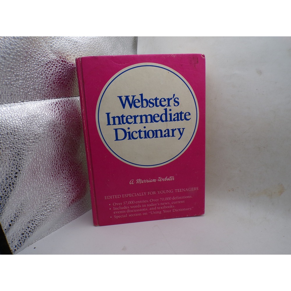 Websters Intermediate Dictionary Merriam-Webster Pink Hardcover Young Teenagers